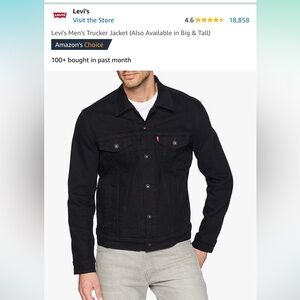 Levi’s Black Trucker Jean Jacket - Large - Like New